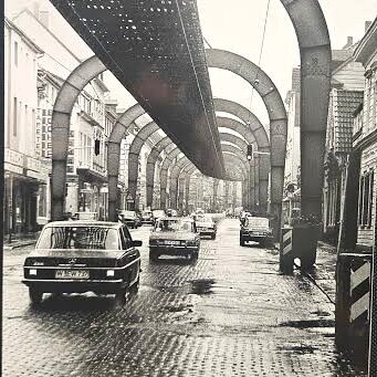 Foto aus der Kurt-Keil-Ausstellung,Straßenszene aus Sonnborn,