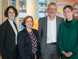 Der neue Vorstand von links nach rechts: Constanze Klee, Christiane Mooren, Roland Röser und Anja Maschinsky